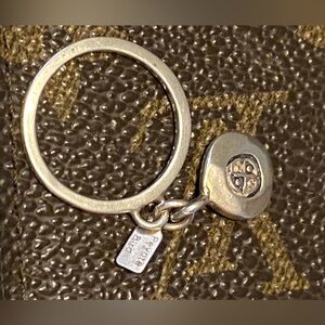 Vintage Rare Designer Peyote Bird 925 dangle charm Band Ring size 6